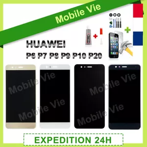 Ecran pour HUAWEI P6/P7/P8/P9/P10/P20/P30 LITE/PSMART: Vitre tactile +LCD Retina - Photo 1/15