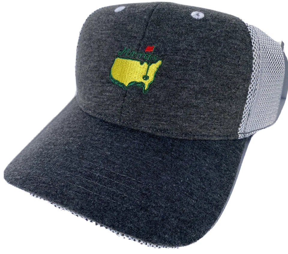 2025 MASTERS HEATHERED GRAY PERFORMANCE MESH BACK HAT AUGUSTA NATIONAL GOLF NEW - Imagem 1 de 4
