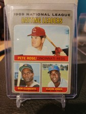  1969 NATIONAL LEAGUE BATTING LEADERS ROSE, CLEMENTE, JONES