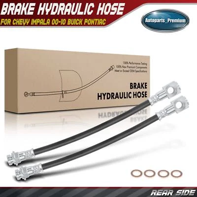 2x Manguera hidráulica de freno trasero para Chevrolet Impala 2000-2010 Buick Regal Pontiac Foto 1 de 4