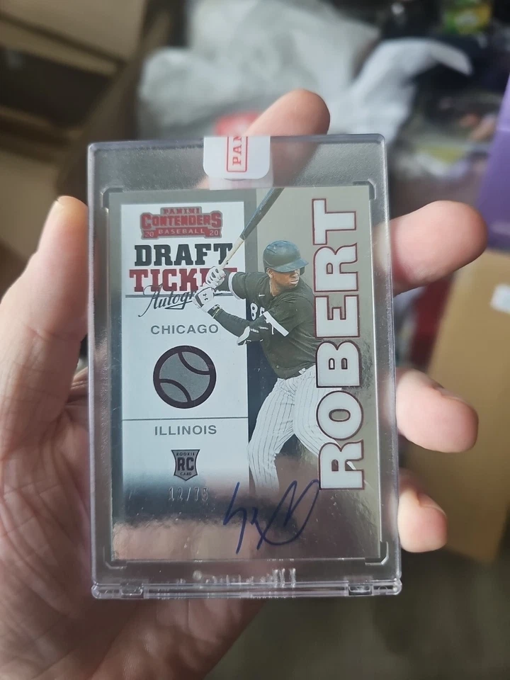 2020 Panini Contenders Luis Robert Draft Ticket Red Rookie Auto Autograph RC#/75 - Image 1 of 2