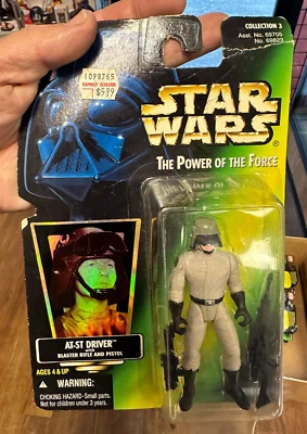 Figura de acción Star Wars Power of the Force AT-ST DRIVER 3,75" 1996 holograma Foto 1 de 2