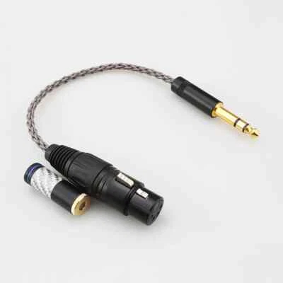 Silver Plated Cable 6.5mm trs Male to 4Pin XLR/4.4mm Balanced Female for MP3 - Image 1 of 4