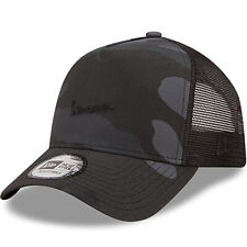 New Era Unisex Vespa Piaggio Camo E-Frame Baseball Trucker Cap Hat - Black