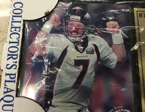John Elway #7 Denver Broncos Super Bowl Champ NFL Hall of Fame Plaque Cover