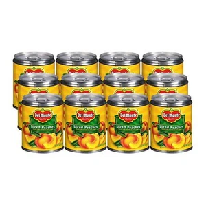 Del Monte Sliced Yellow Cling Canned Peaches in Heavy Syrup 8.5 oz Can Pack o... - Picture 1 of 2