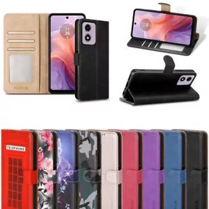 For Motorola Moto G05/E15 Case Leather Wallet RFID Magnet Flip Stand Phone Cover - Picture 1 of 21
