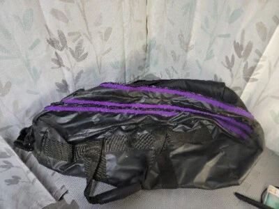 Bolsa de viaje Stahlsac 34" de malla para buceo negro púrpura  Foto 1 de 4