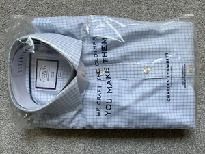 CHARLES TYRWHITT SLIM FIT MENS SHIRT CHECK SINGLE CUFF 15.5” / 35 CUTAWAY COLLAR - Picture 1 of 8