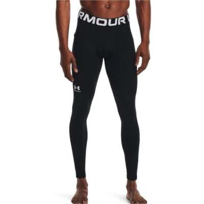 Medias de compresión Under Armour ColdGear para hombre negras capa base correr Foto 1 de 4