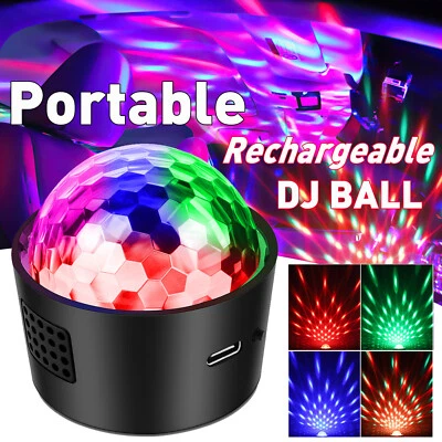Mini Disco Lights Magic Ball Light Sound Activated Multi-Color Battery Operated - Image 1 of 4
