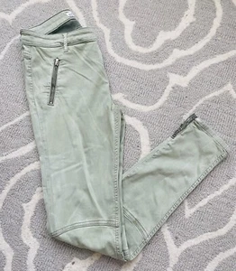 ZARA WOMAN PREMIUM DENIM COLLECTION HOSE olivgrün Jogginghose Gr. 4 - Bild 1 von 4