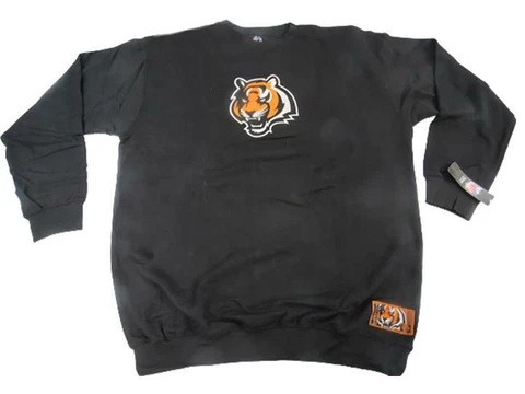 New Cincinnati Bengals Mens Sizes 2XL-3XL-4XL-5XL-Tall Black Majestic Sweatshirt Cover