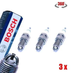 3x stück BOSCH Super Plus Zündkerze 0242235664 / WR7LTC+ 3 Polig Nickel el.. - Picture 1 of 6