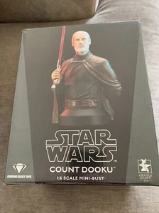 Count Dooku Star Wars Revenge of The Sith Gentle Giant Bust Blank Bottom /Promo - Picture 1 of 9