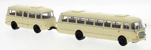 Brekina 58271 JZS Jelcz 043 Bus with PA01 Trailer Beige HO 1:87 New - Picture 1 of 1