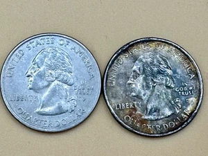 2001-D 25c Error New York State Doubled Die Obverse Quarter /struck thru grease - Picture 1 of 7