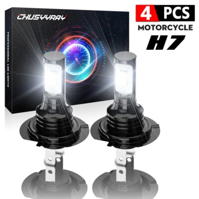 Faro LED blanco para motocicleta Kawasaki Ninja 250R 2009-2012 H7 6000K 2 piezas Foto 1 de 4