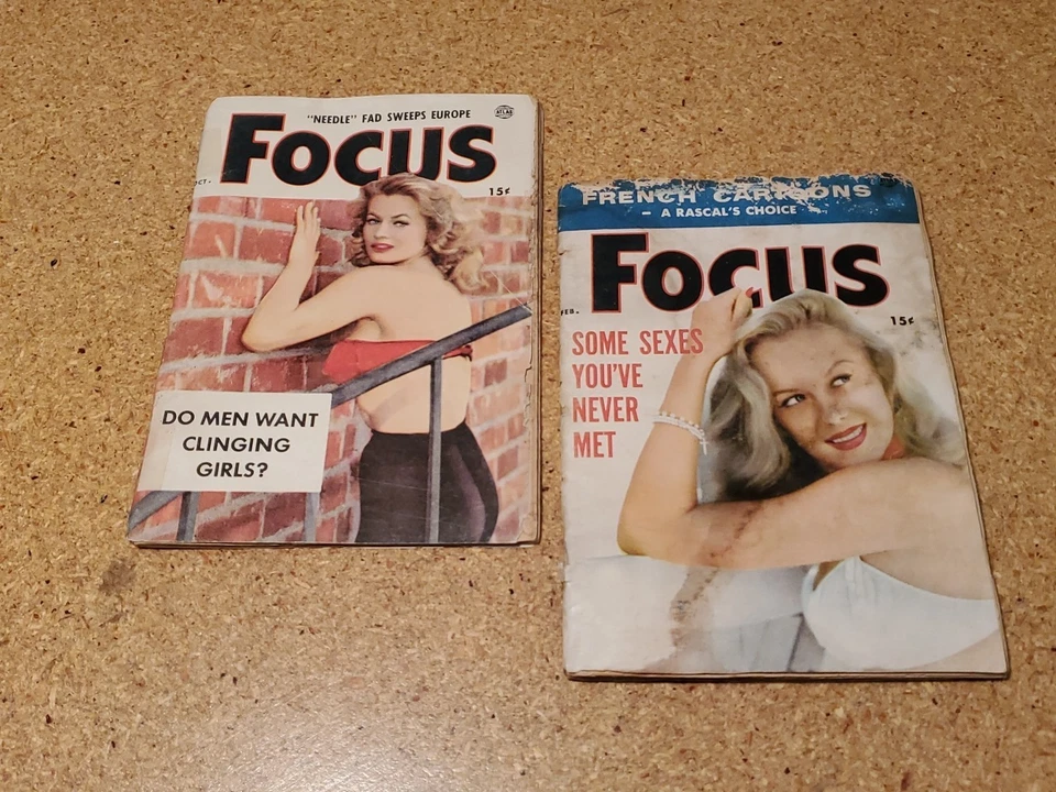 (2) Focus Magazine Vintage Pinup Sexy Glamour 1950's - Image 1 of 4