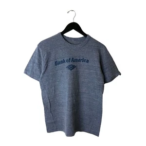 Vintage Bank Of America T Shirt Single Stitch Adult Gray M Medium Graphic Tee - Picture 1 of 13