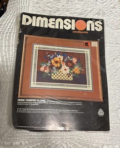 Kit Dimensiones Vintage Fresh Country Floral Aguja Kit Nuevo en Paquete 1984 - Imagen 1 de 4