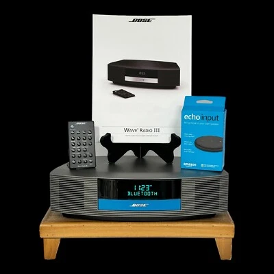 ✅ MINT Bose Wave Radio III (3) ICE BLUE BADGING ACCENT, ALEXA / BLUETOOTH, NO CD - Image 1 of 4