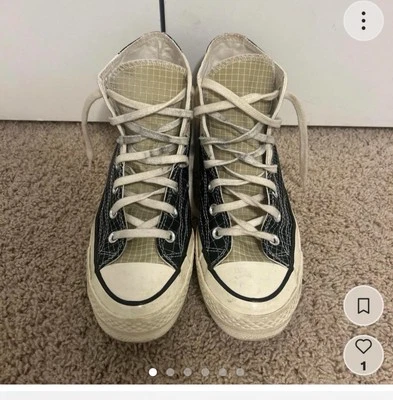 Zapatilla deportiva Converse Chuck 70 Hi Quad Ripstop negra gris ostra 166316C Foto 1 de 3