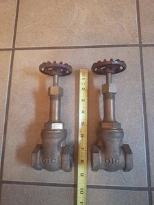 Par de válvulas de compuerta OIC bronce latón 1" #125 - Imagen 1 de 3