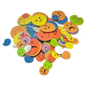 120x Emotion Gesicht Schaumstoff Aufkleber-lustige Gesichter-Kunst & Bastelset Kinder Kunst Aufkleber - Bild 1 von 3