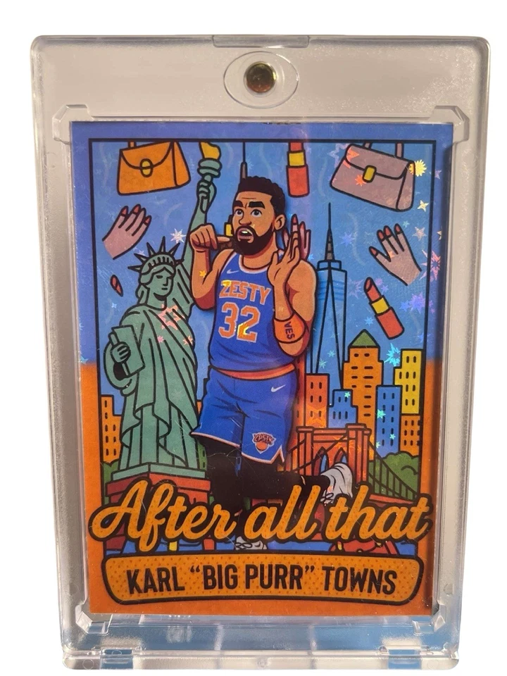 Карл Энтони Таунс вдохновленный заказ художественная карта! Фанатский стиль «Zesty» Нью-Йорк - Изображение 1 из 2