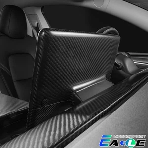 Fit 17-23 TESLA Model 3/Y Carbon Fiber 3K Black Display Shade Cover - Picture 1 of 4