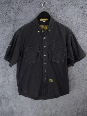 Vintage Camel Shirt Mens Medium Black Overshirt Trophy Chore Utility Safari Y2K - Image 1 of 4