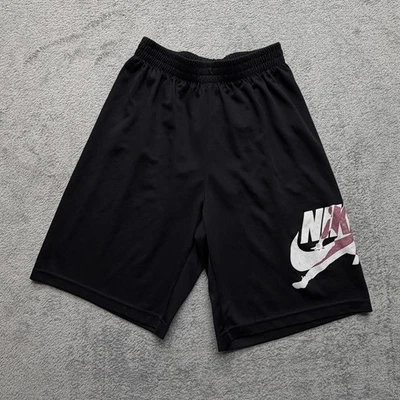 Pantalones Cortos Jordan Nike Juveniles Grandes Negros Malla Baloncesto Nike Air Jumpman Gráfico Foto 1 de 4