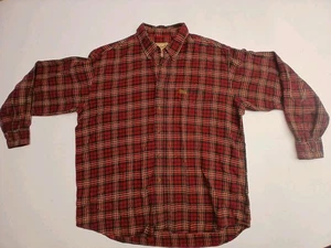 Woolrich Hemd kariert rot grün Flanell Knopfleiste XL Baumwolle Herren Langarm gebraucht, in einwandfreiem Zustand - Bild 1 von 6