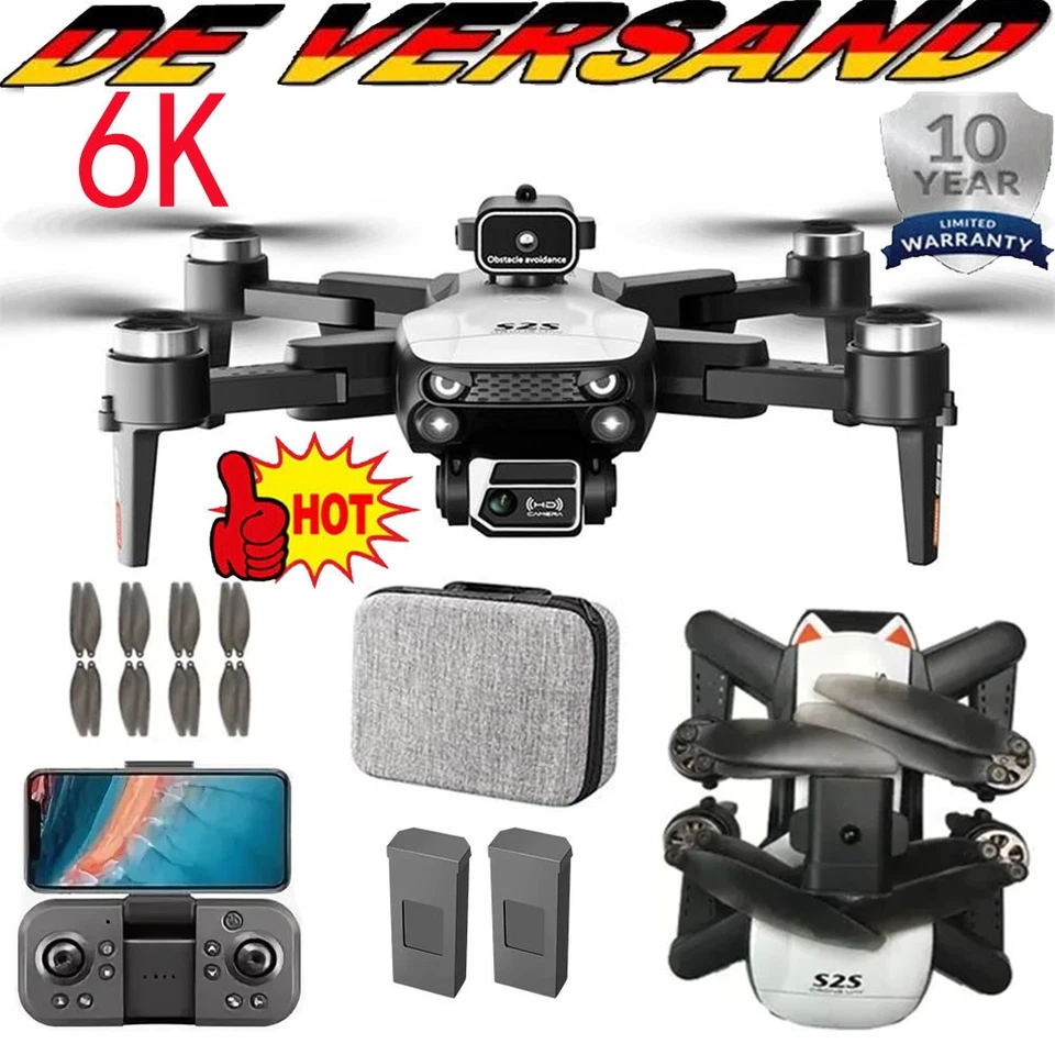 RC Drohne mit WiFi 6K Kamera - Automatische Hindernisvermeidung, Headless Mode - Bild 1 von 4