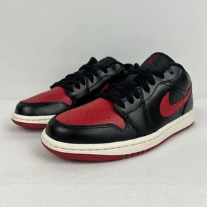 Nike Air Jordan 1 Low Bred Sail Black Red Shoes DC0774-061 Women's Size 7 - Picture 1 of 9