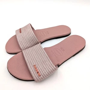 Havaianas You Malta Metallic Slide Sandal Women's Pink/Tan Size US7/8W EU39/40 - Picture 1 of 11