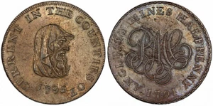 Anglesey Druid Halfpenny Token 1795/1791 ~ D&H 433a Wales ~ Parys Mine Co. - Bild 1 von 3