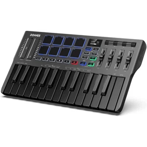 Donner USB-C MIDI Keyboard DJ Controller OLED 25 Key 8 Drum Pad Touch Bar - Picture 1 of 12