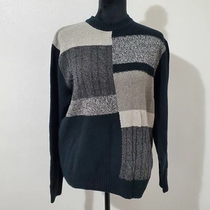 Geoffrey Beene Sweater Top Shirt Blouse Pullover Women's PS Black Gray Cotton - Picture 1 of 10