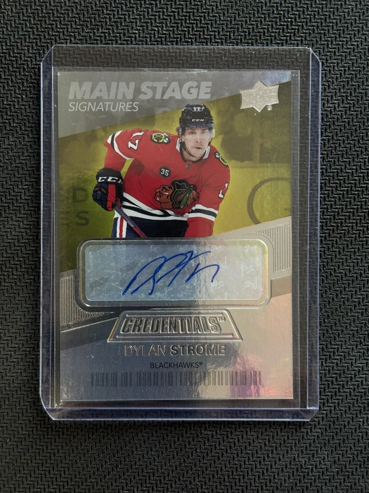2021-22 Upper Deck Credentials Main Stage Signatures Dylan Strome #BTS-DS Auto - Image 1 of 2