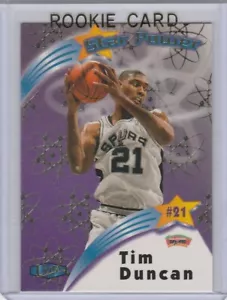 Tim Duncan Rookie Card San Antonio Spurs Basketball 1997 Fleer Ultra Star RC! - Bild 1 von 2