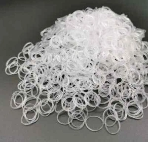 Mini bandas de goma transparentes, bandas pequeñas premium elásticas suaves... - Imagen 1 de 4