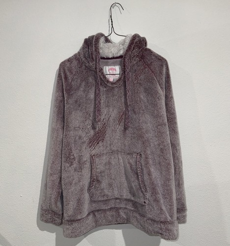 OFF WHITE Member's Mark accogliente maglione peluche donna X LG vino crema felpa con cappuccio casual comfort