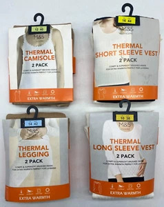 M&S Thermals Leggings, Camisoles, Long Sleeve, Short Sleeve Sizes 6-18 SLO001 NG - Picture 1 of 79