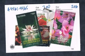 1/2 off $7.00 Scott Value - 2016 GUYANA 5v Flowers MNH NH UMM - Picture 1 of 1