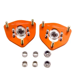 Camber Plate 2PCS For Nissan S13 S14 S15 180SX 200SX 240SX Front Top Mount - Picture 1 of 9