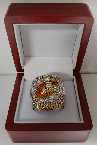 LeBron James - 2016 Cleveland Cavaliers Championship Ring W Wooden Display Box Cover