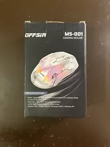 OFFSIR MS-001 Gaming Mouse, Wired/Wireless, Clear, RGB - Picture 1 of 2