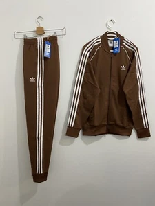 Adidas Originals Superstar Trainingsanzug Preloved Braun Weiß Größe L - Bild 1 von 12